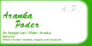 aranka poder business card